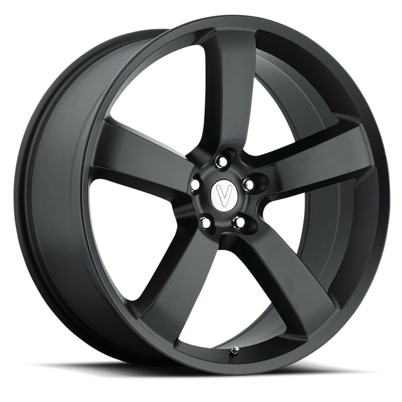 20" Voxx Replica Dodge Charger Matte Black Wheel 20x9 5x115 20mm Rim