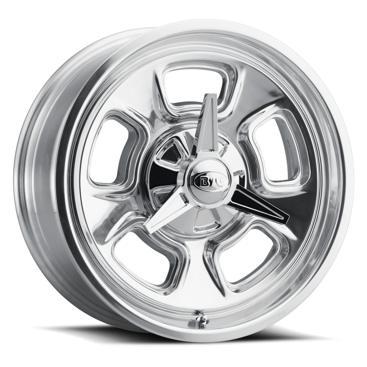 15" Voxx B/G Rod Works High Boy Polished Wheel 15x7 5x4.5 5x4.75 0mm Rim