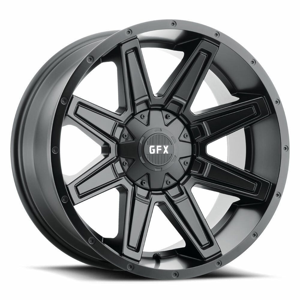 18" Voxx G-FX TR23 Matte Black Wheel 18x9 5x5 5x135 12mm For Jeep Ford Truck Rim