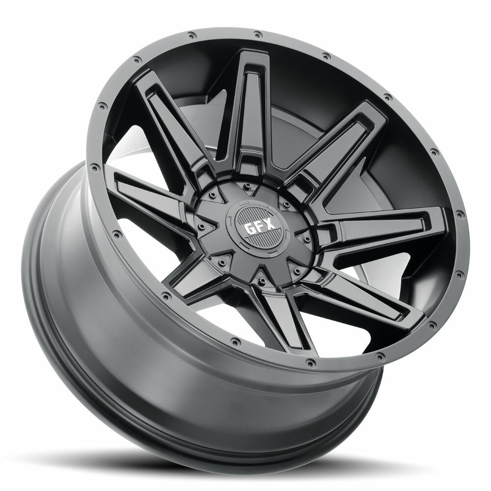 17" Voxx G-FX TR23 Matte Black Wheel 17x8.5 5x5 5x5.5 -6mm For Jeep Dodge Rim