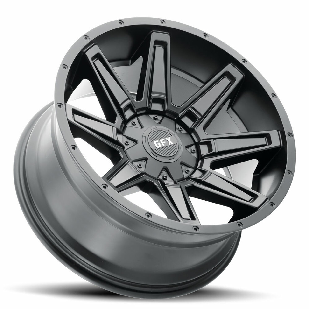 18" Voxx G-FX TR23 Matte Black Wheel 18x9 6x135 6x5.5 12mm For Ford Chevy GMC