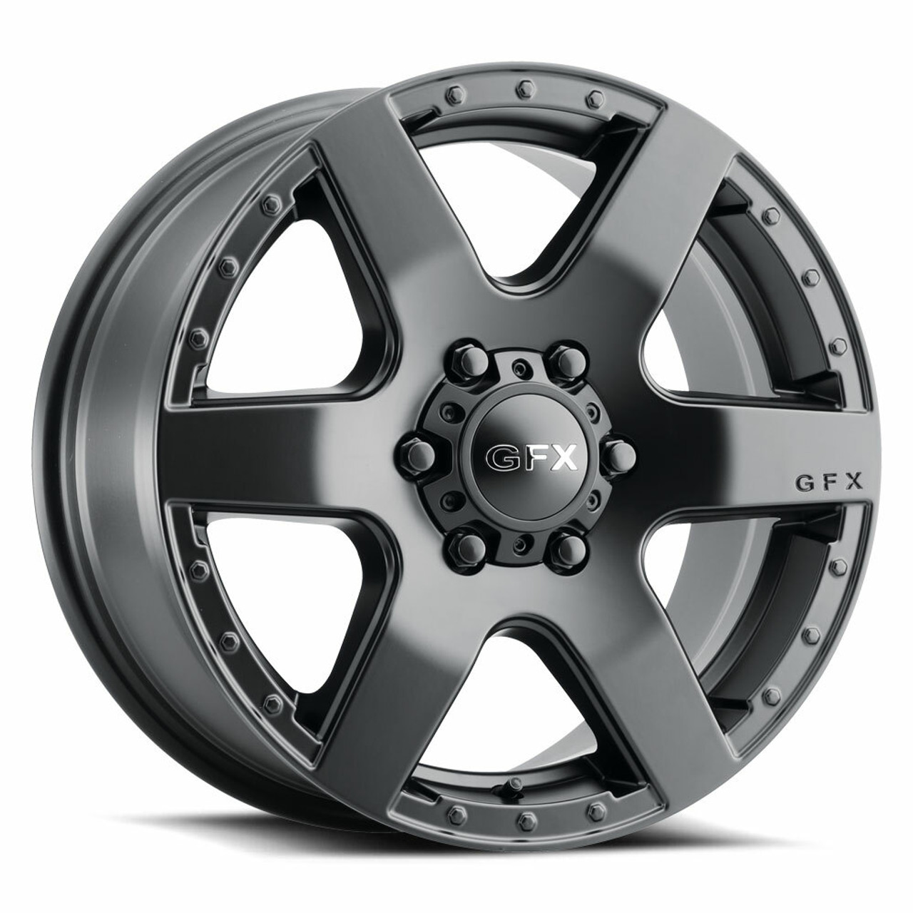 16" Voxx G-FX MV1 Matte Black Wheel 16x6.5 6x130 30mm Rim