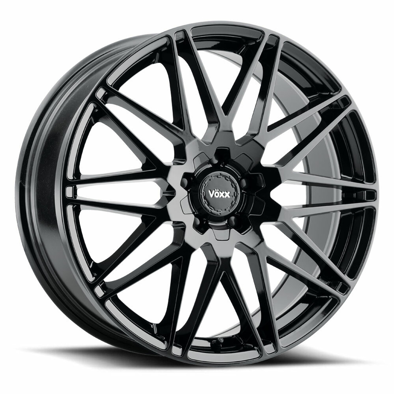 Set 4 18" Voxx Nice Gloss Black Wheels 18x8 5x110 5x115 40mm Rims