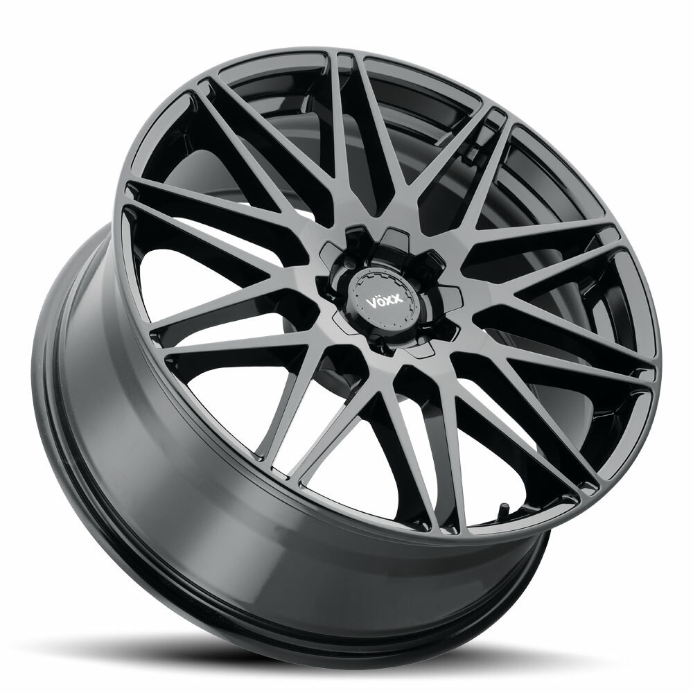 Set 4 17" Voxx Nice Gloss Black Wheels 17x7.5 5x4.25 5x4.5 40mm Rims