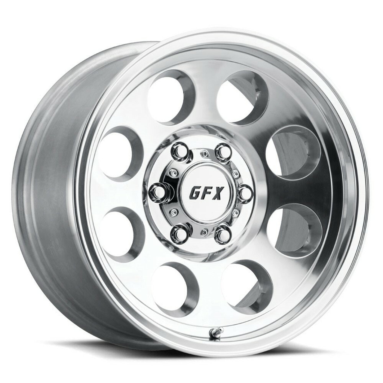 Set 4 16" Voxx G-FX TR-16 Polished Wheels 16x8.5 8x6.5 -6mm Rims For Ford Chevy
