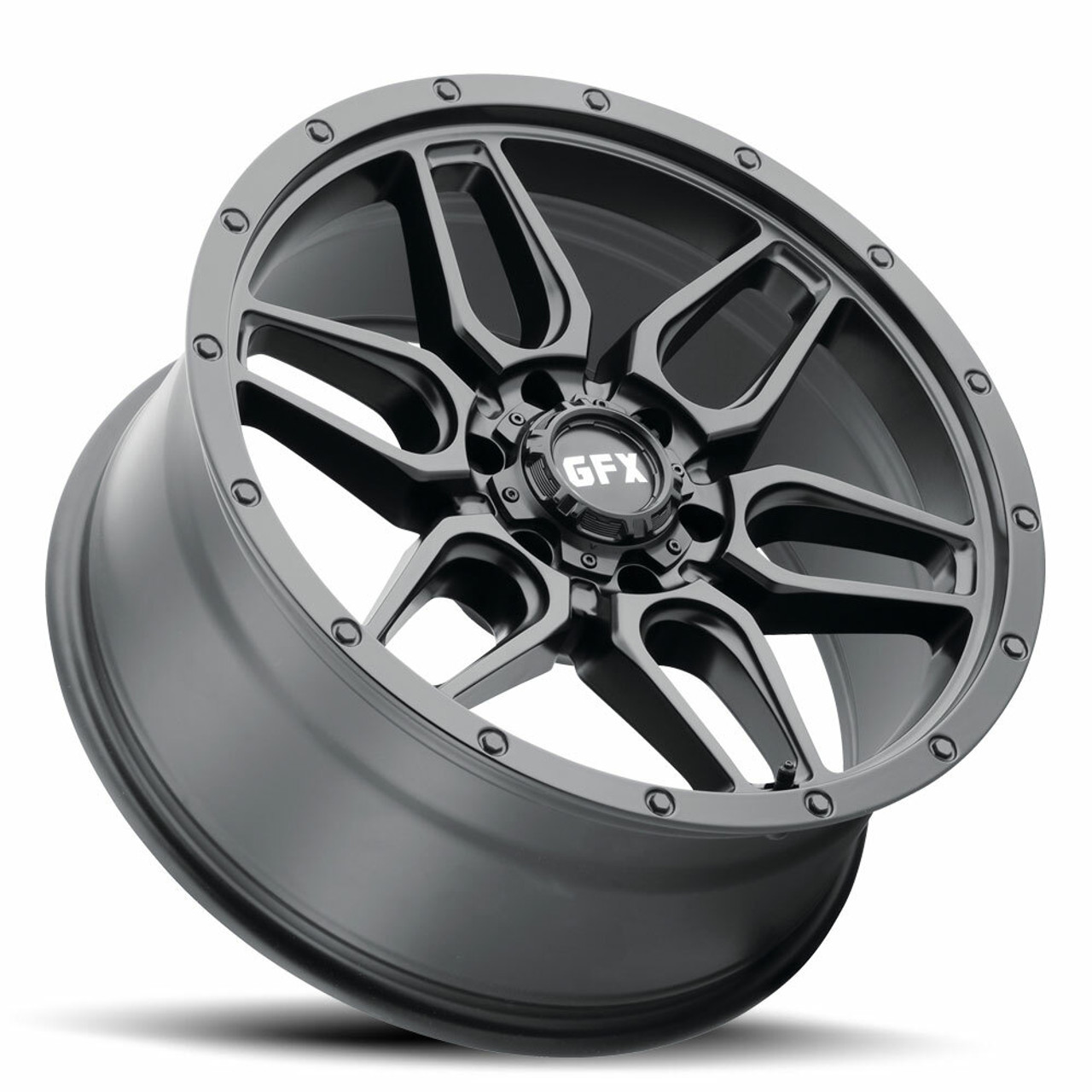 Set 4 17" Voxx G-FX TR-18 Matte Black Wheels 17x8.5 6x135 18mm Truck Suv Rims