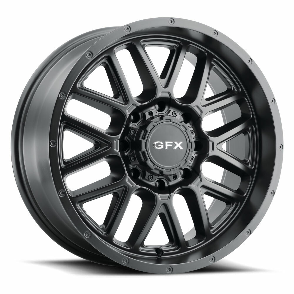 Set 4 20" Voxx G-FX TM-5 Matte Black Wheels 20x9 5x5.5 5x150 18mm Truck Rims