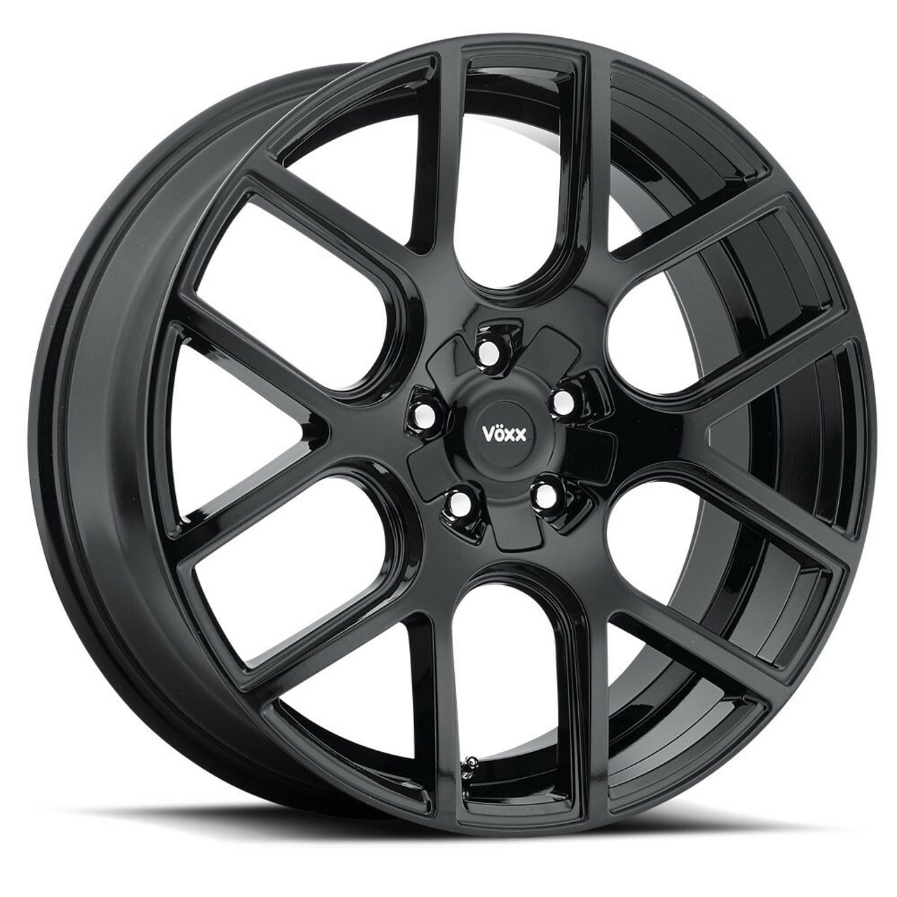 20" Voxx Lago Gloss Black Wheel 20x8.5 5x115 5x120 20mm Rim