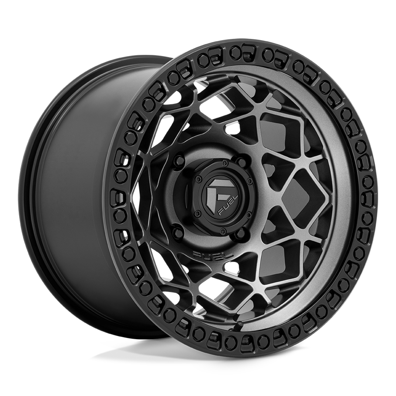 Fuel UTV D784 Unit Utv 15x7 4x156 Gunmetal Matte Black Ring Wheel 15" 10mm