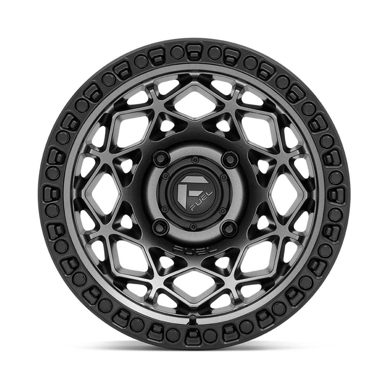 Fuel UTV D784 Unit Utv 15x7 4x156 Gunmetal Matte Black Ring Wheel 15" 10mm