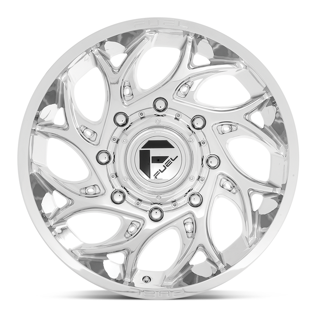Fuel 1PC D740 Runner 22x8.25 8x200 Chrome Front Wheel 22" 105mm Rim