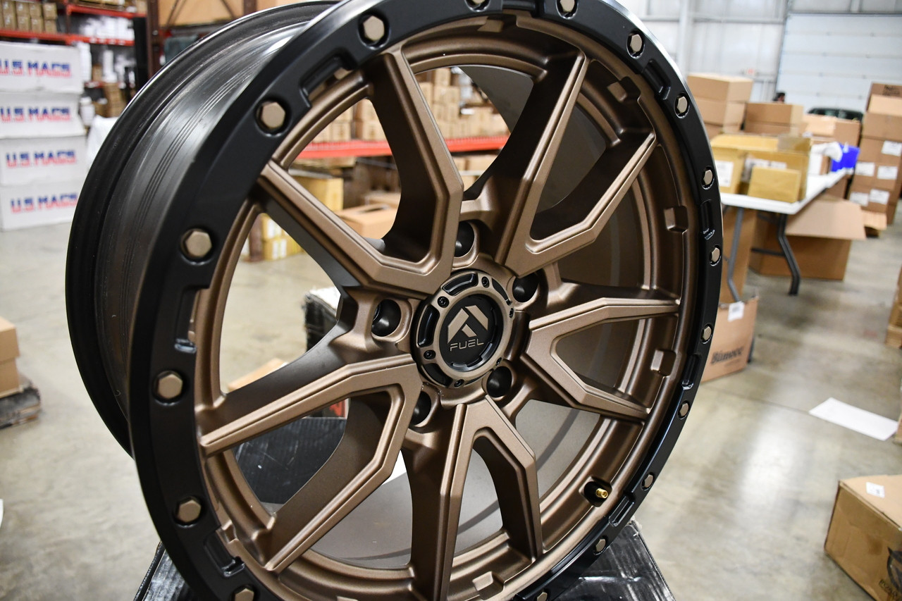 Set 4 Fuel D681 Rebel 18x9 5x150 Bronze Black Bead Ring Wheels 18" 20mm