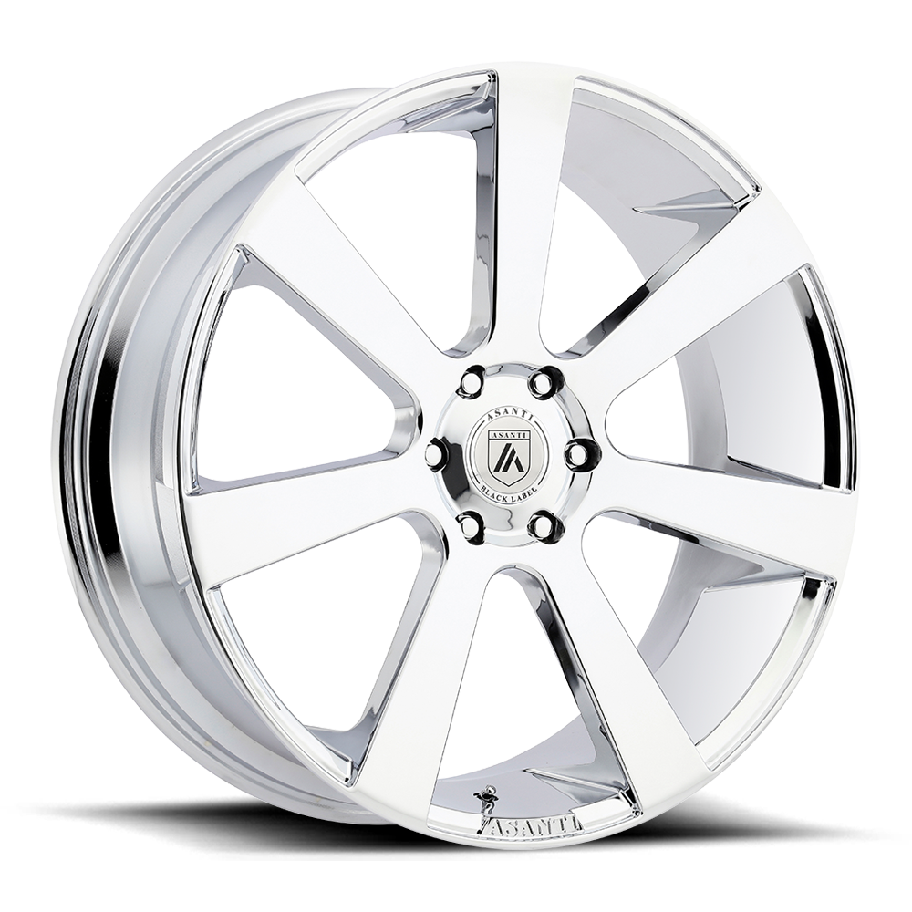 Set 4 Asanti Black ABL-15 Apollo 22x9 5x120 Chrome Wheels 22" 35mm Rims