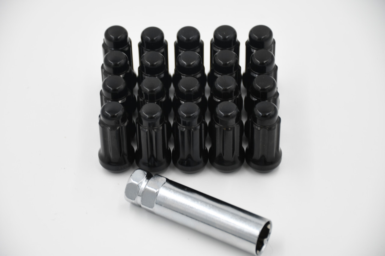 Set 20 Spline Tuner Lug Nuts 6 Spline - 9/16 1.9" Tall