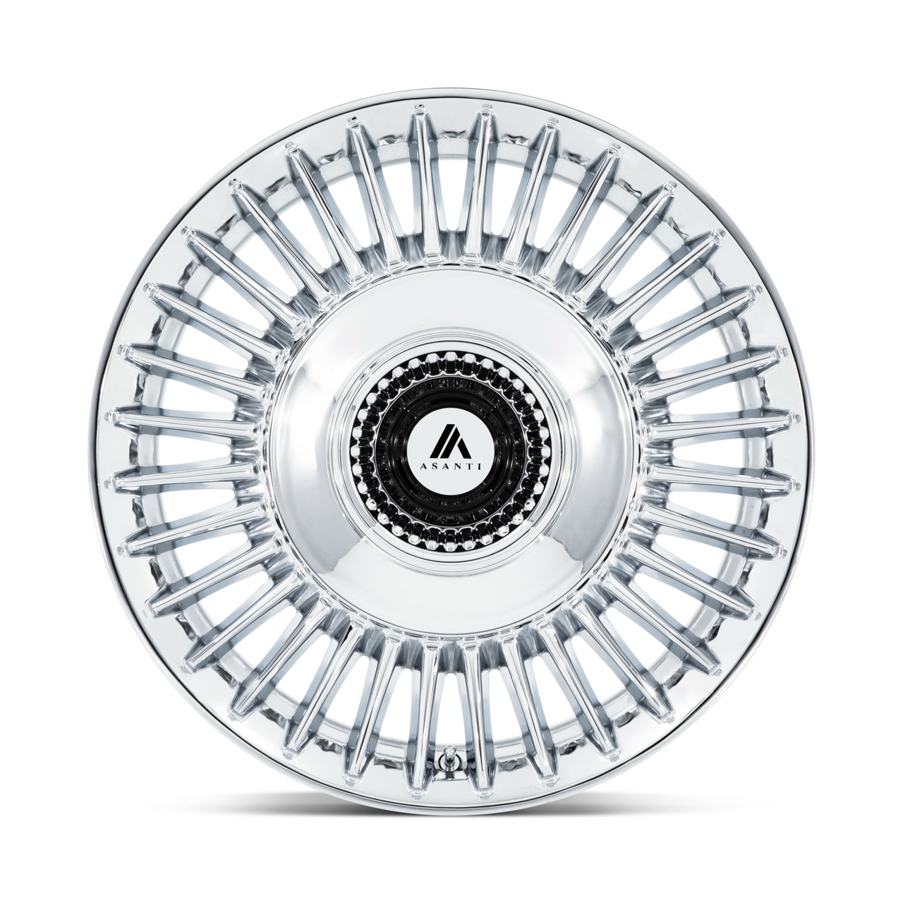 Set 4 Asanti Black ABL-40 Tiara 22x9 5x112 5x120 Chrome Wheels 22" 35mm Rims