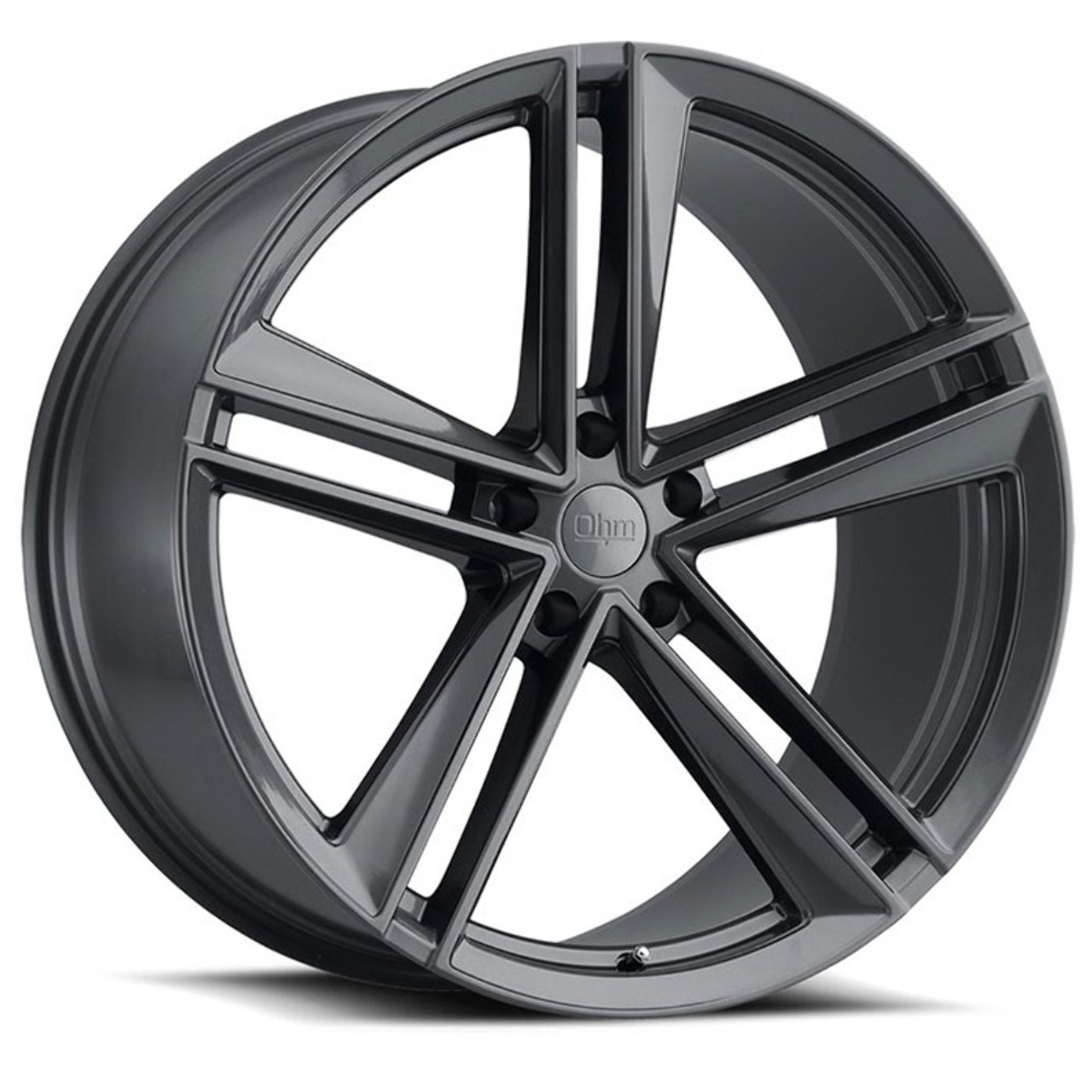 Set 4 OHM Lightning 20x10 5x4.5 Gloss Gunmetal Wheels 20" 40mm Rims