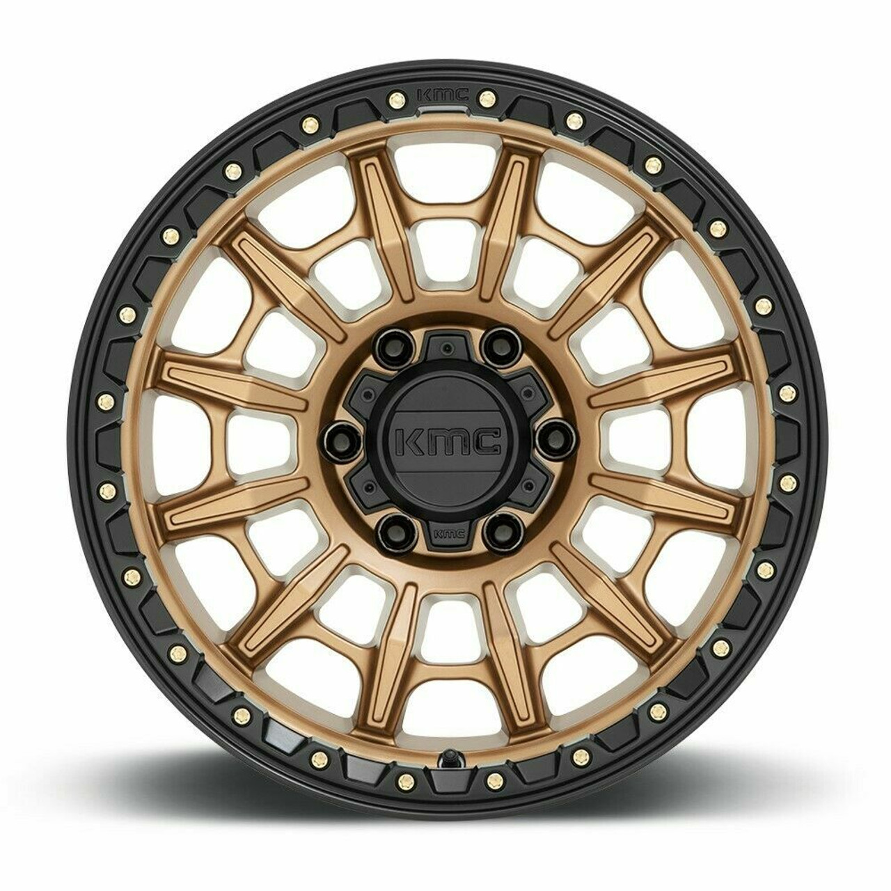 Set 4 KMC KM547 Carnage 17x9 6x5.5 Matte Bronze With Black Lip Wheels 17" 0mm