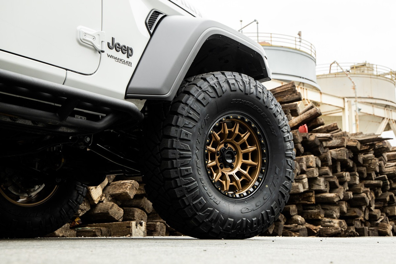 Set 4 KMC KM547 Carnage 17x9 6x5.5 Matte Bronze With Black Lip Wheels 17" 0mm