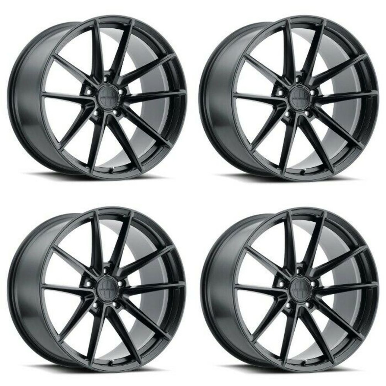 Set 4 Victor Equipment Zuffen 18x10.5 5x130 Matte Black Wheels 18" 55mm Rims