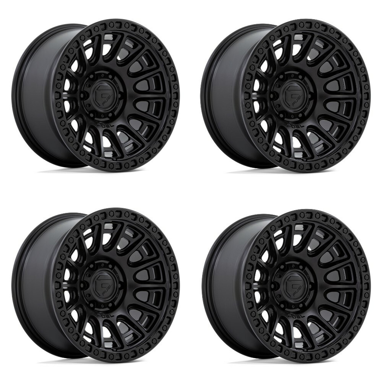 Set 4 17" Fuel D832 Cycle 17x9 5x5 1mm Wheels Blackout For Jeep Truck Rims