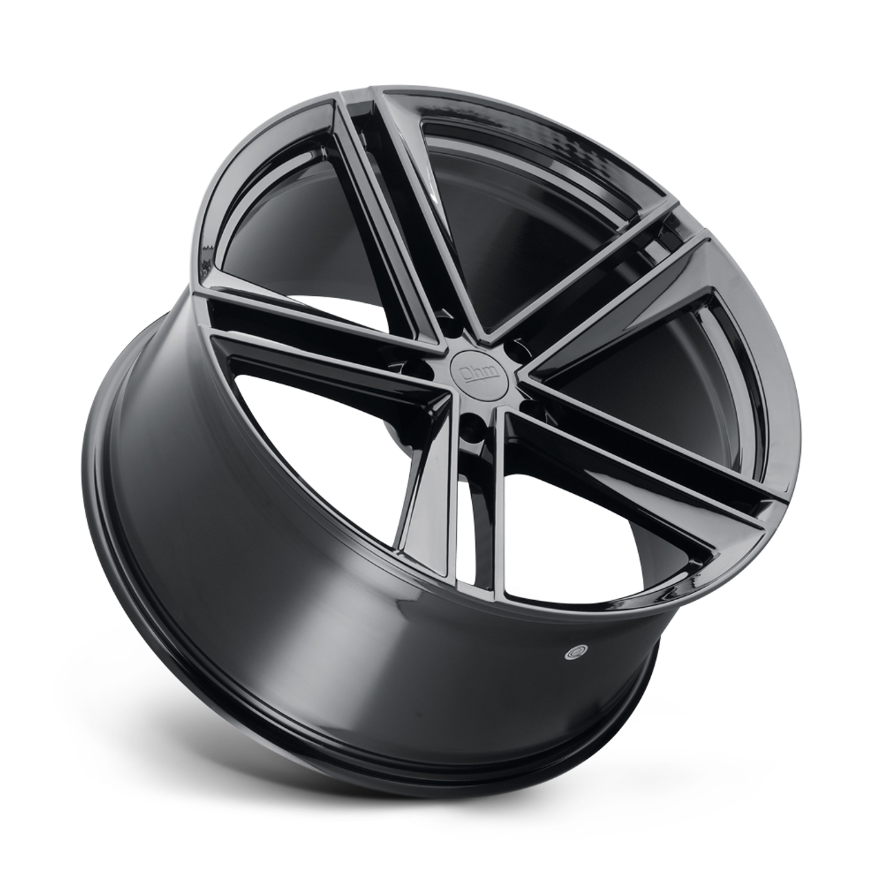 Set 4 OHM Lightning 22x9 5x120 Gloss Black Wheels 22" 25mm Rims