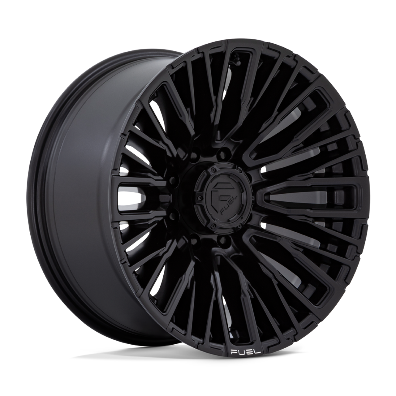 Set 4 Fuel D847 Rebar 20x10 8x6.5 Blackout Wheels 20" -18mm Rims