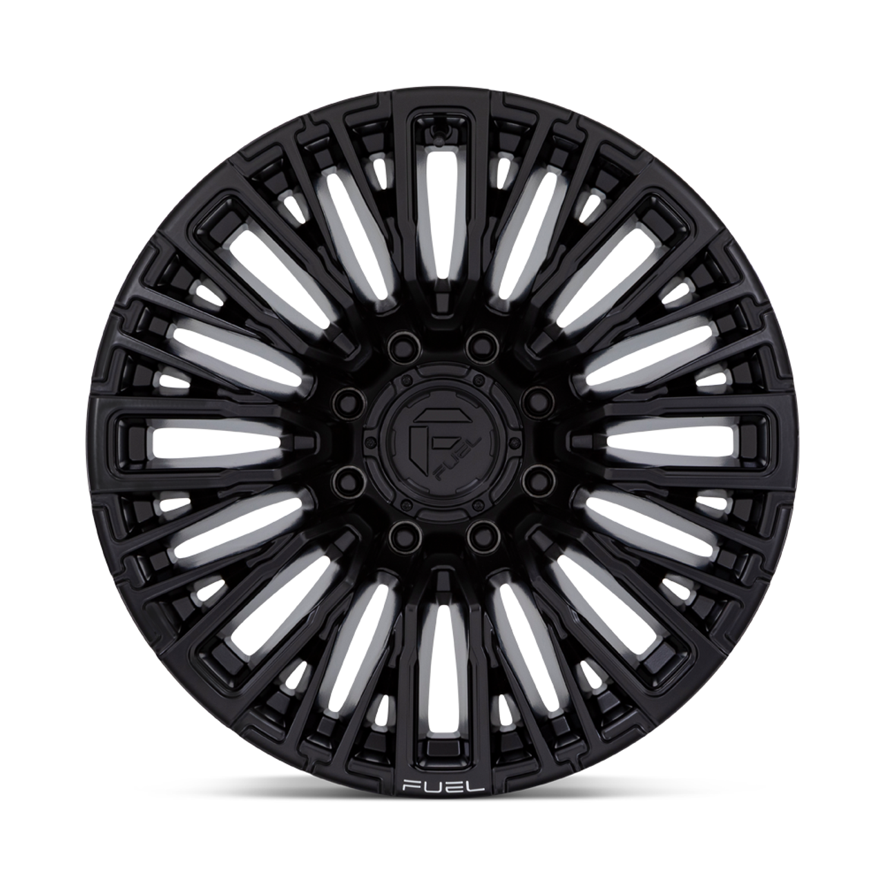 Set 4 Fuel D847 Rebar 20x10 8x6.5 Blackout Wheels 20" -18mm Rims