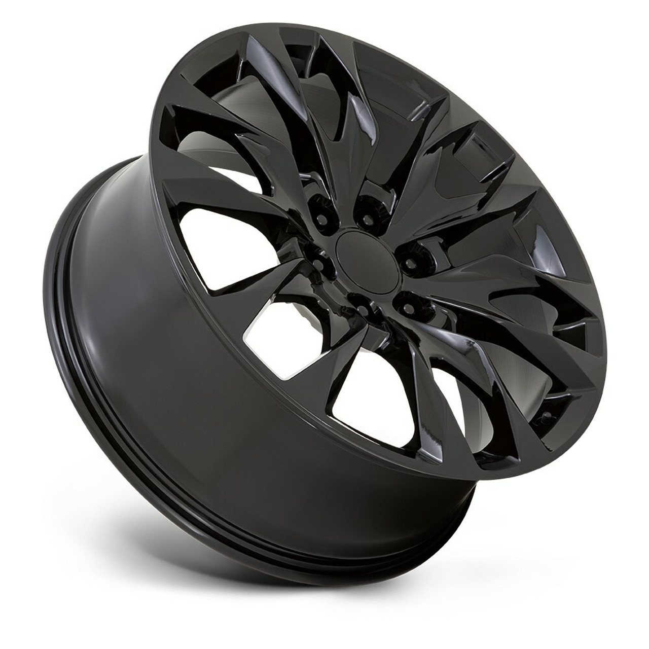 Set 4 Performance Replicas PR210 22x9 6x5.5 Gloss Black Wheels 22" 28mm Rims