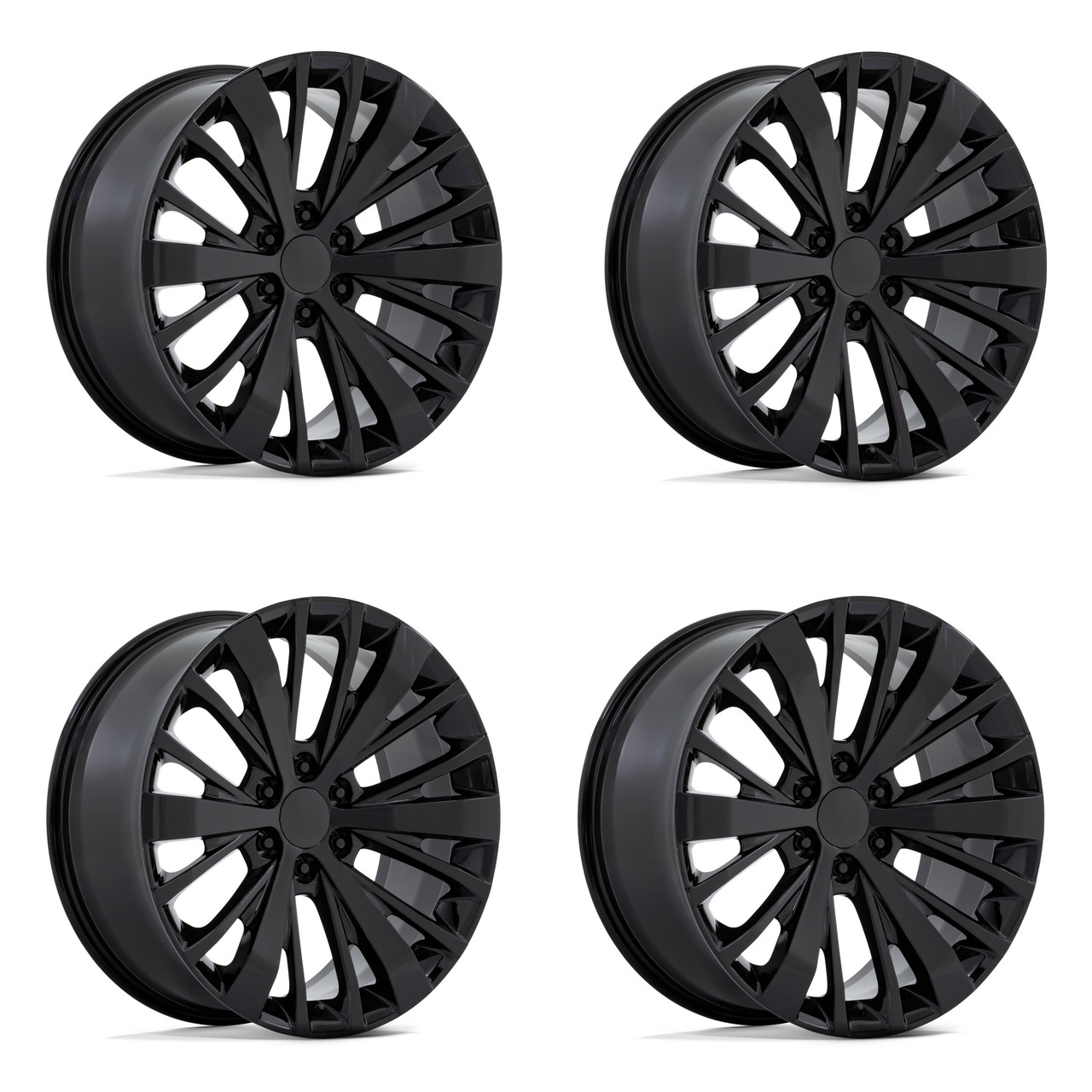 Set 4 Performance Replicas PR201 22x9 6x5.5 Gloss Black Wheels 22" 28mm Rims