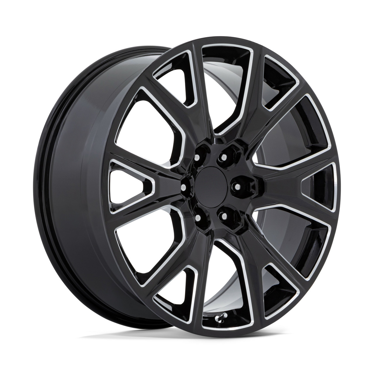 Performance Replicas PR199 22x9 6x5.5 Gloss Black Milled Wheel 22" 28mm Rim