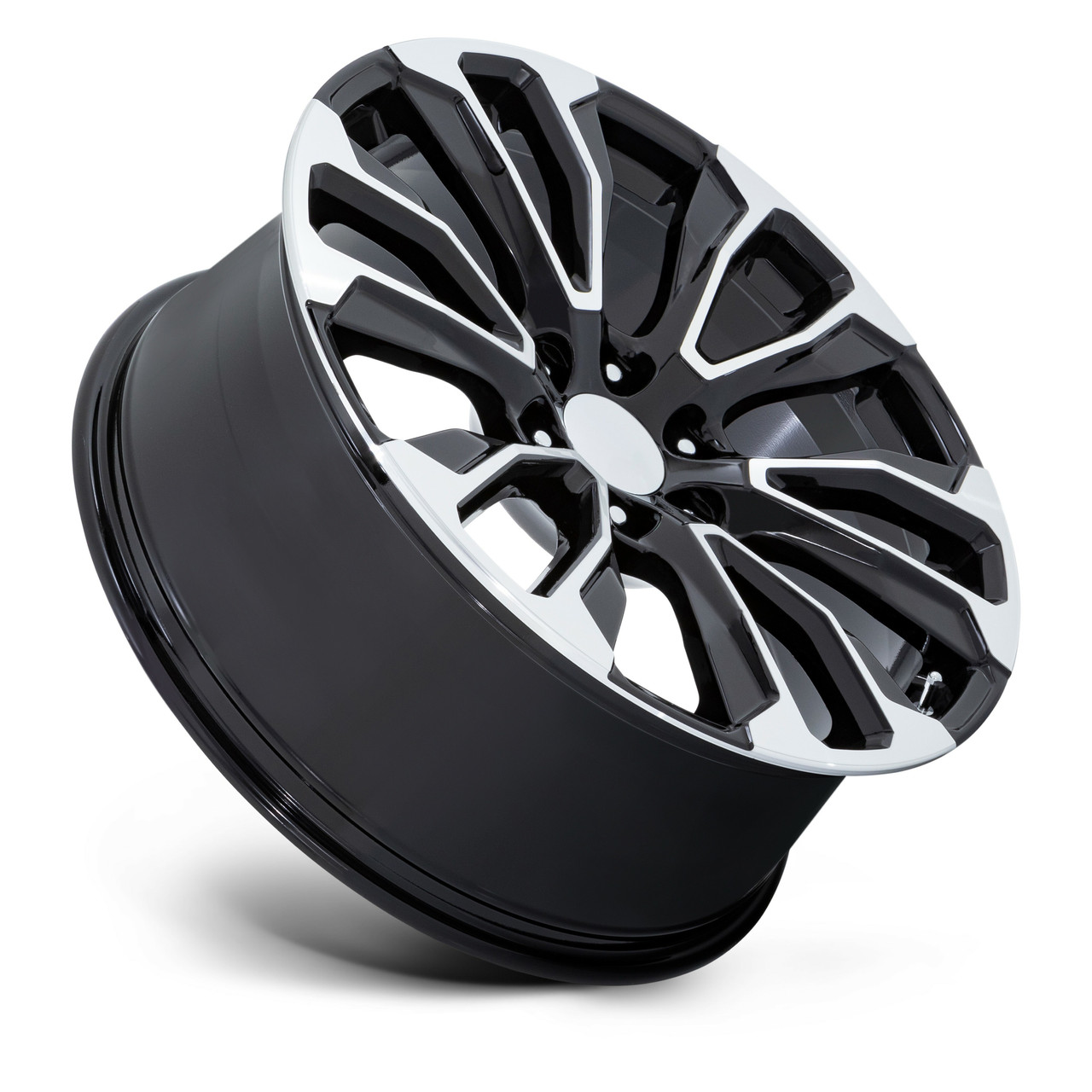 Set 4 Performance Replicas PR211 24x10 6x5.5 Black Machined Face Wheels 24" 31mm