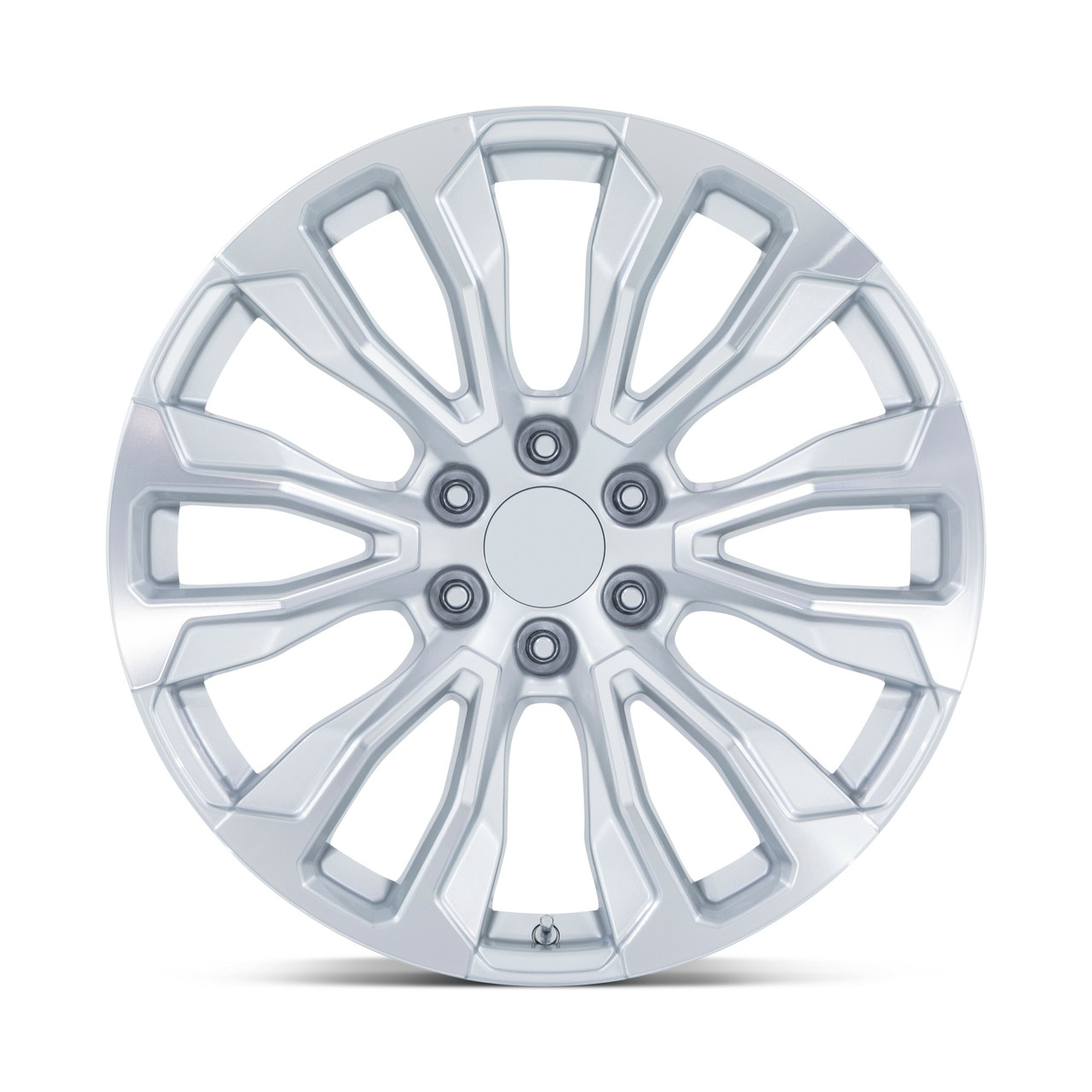 Set 4 Performance Replicas PR211 24x10 6x5.5 Silver Machine Face Wheels 24" 31mm