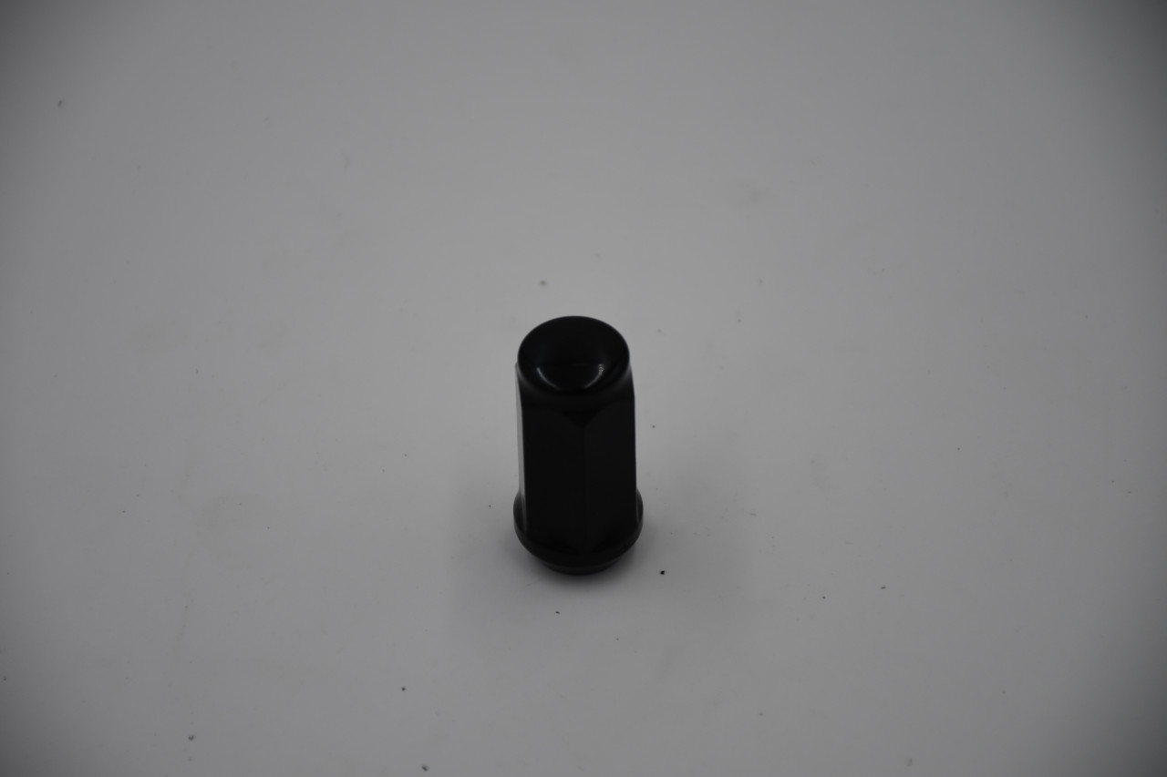 Black Lug Nut 3/4 Hex - 14mm x 2.0 1.4" Tall M14x2.0