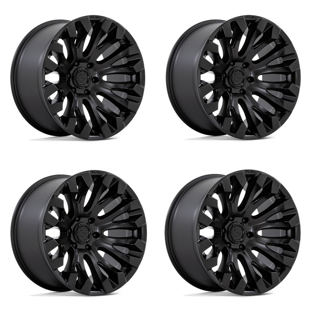 Set 4 Fuel D831 Quake 20x9 5x150 Blackout Wheels 20" 1mm Rims For Toyota