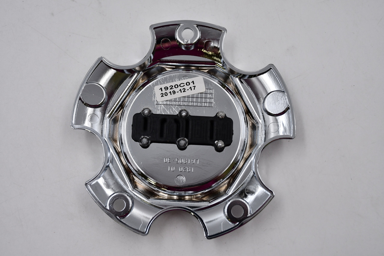 TUFF A.T. Wheels Chrome w/ Black Logo Wheel Center Cap Hub Cap CCTFFB5127C 5.125" 5 Lug