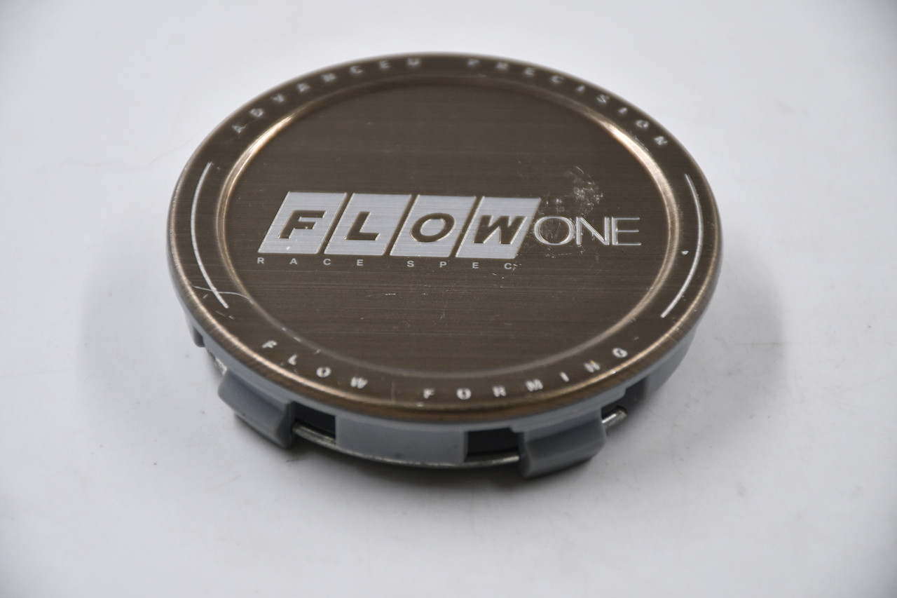 Flow One Racing Bronze w/Silver Logo Wheel Center Cap Hub Cap MG-P8047Z(BRZ-U) 2.75"