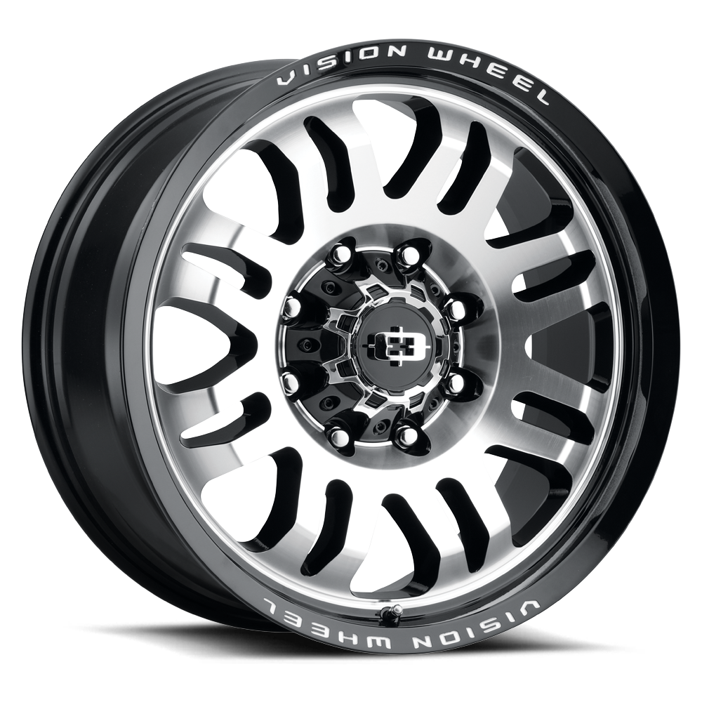 Set 4 20" Vision 409 Inferno Black Machined 6x5.5 Wheel -18mm For GMC Ram Lifted