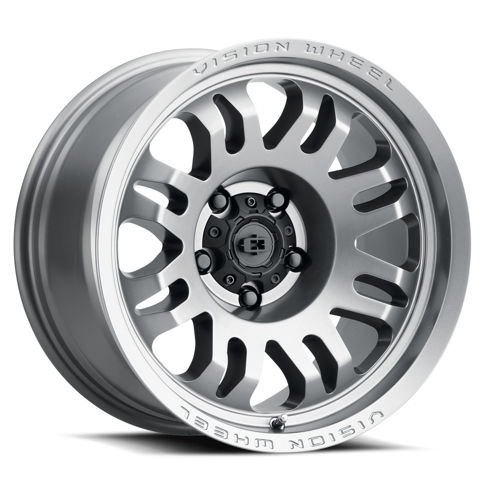17" Vision 409 Inferno Satin Grey 6x120 Wheel 12mm Rim For GMC Chevy