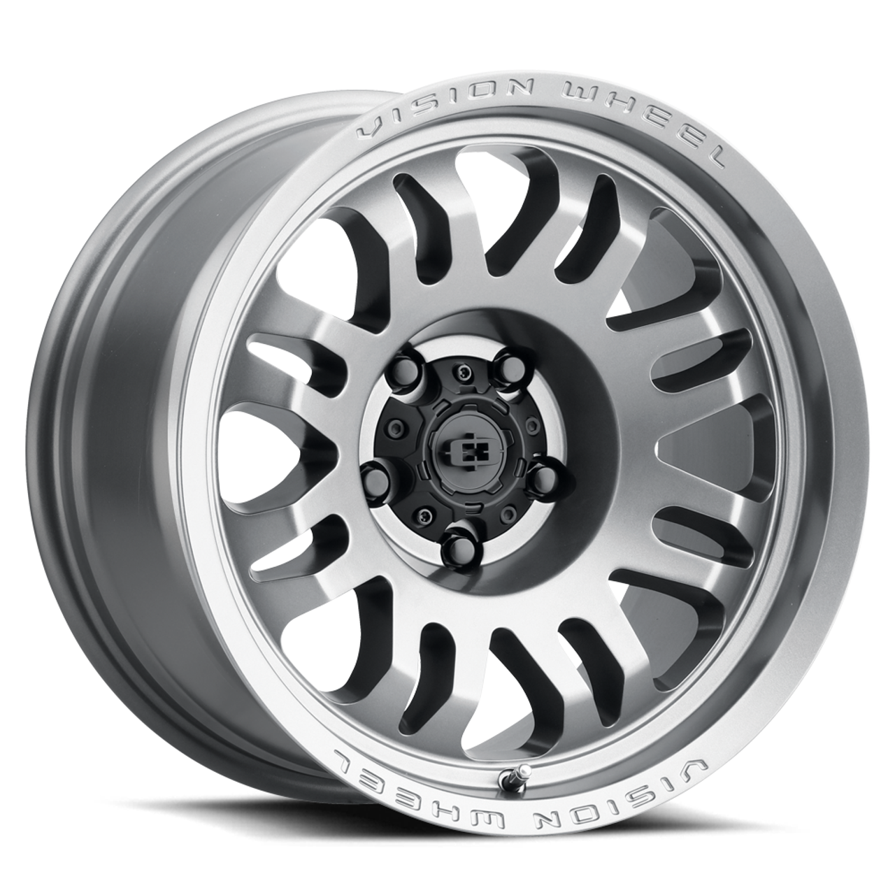 18" Vision 409 Inferno Satin Grey 6x4.5 Wheel 0mm Rim For Dodge Nissan Suzuki