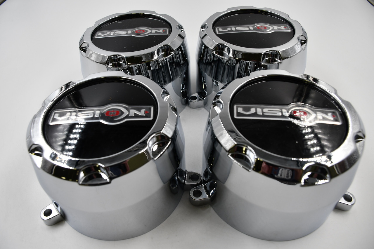 Vision C398-8V 8-lug chrome center cap for select 8x170 and 8x180 applications