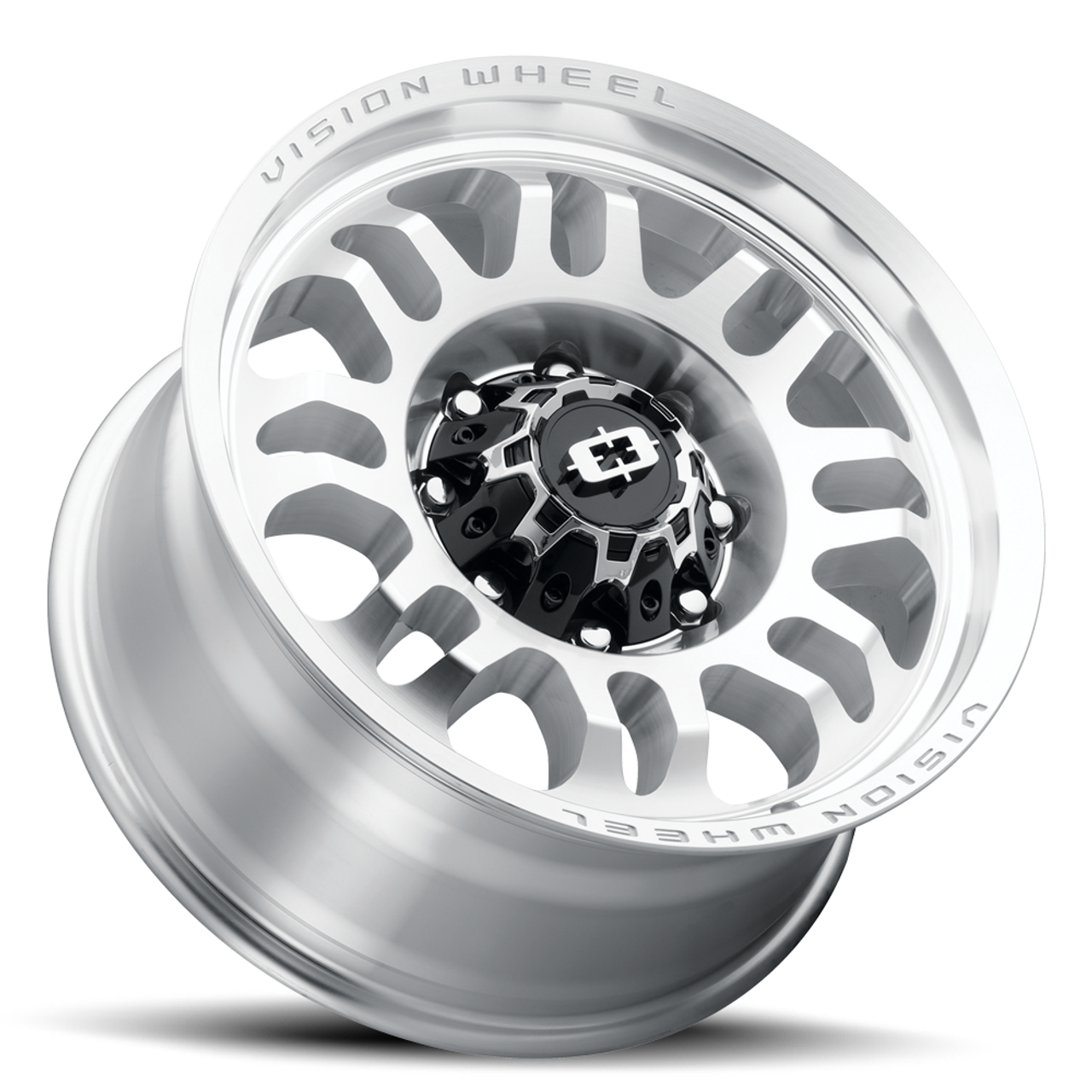 18" Vision 409 Inferno Milled Machine Face 6x5.5 Wheel 12mm For Chevy GMC Ram