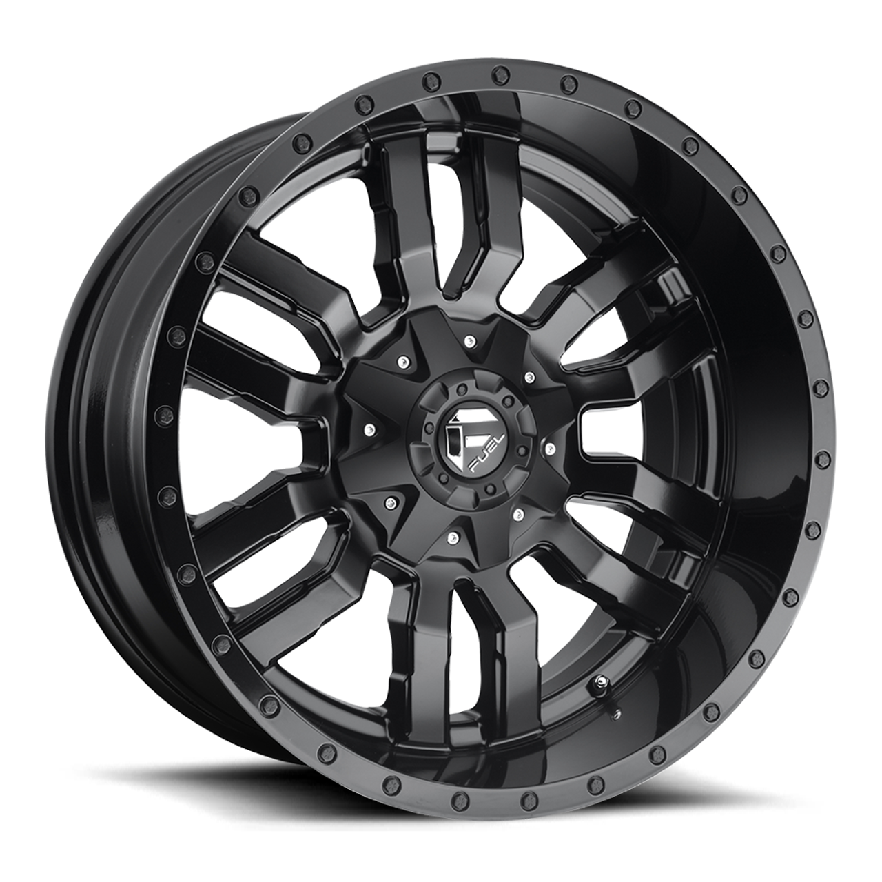 Fuel  D596 Sledge 18x8 6x4.5 6x120 Matte Black Gloss Black Lip Wheel 18" 35mm