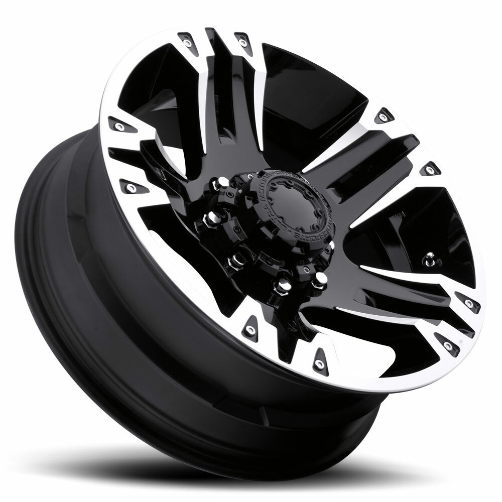 17" Ultra 235B Maverick 17X8 Gloss Black with Diamond Cut 8x6.5 Wheel 20mm Rim