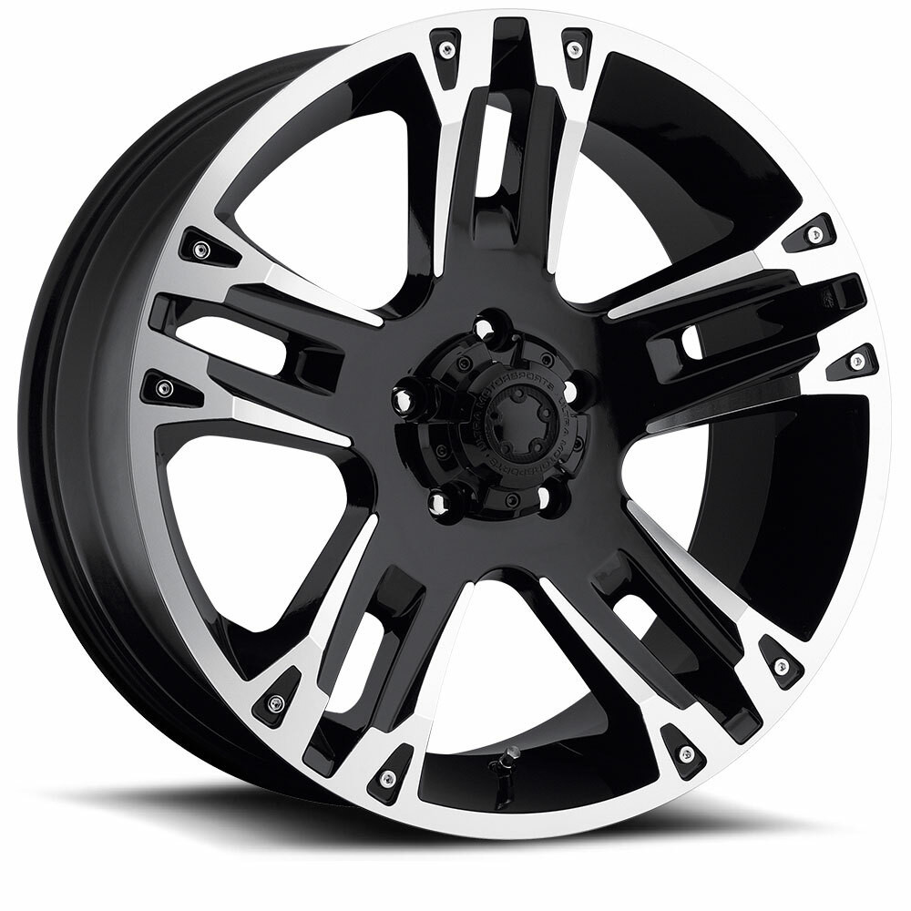 Set 4 16" Ultra 235B Maverick Gloss Black Diamond Cut 16x8 Wheels 5x4.5 10mm Rims