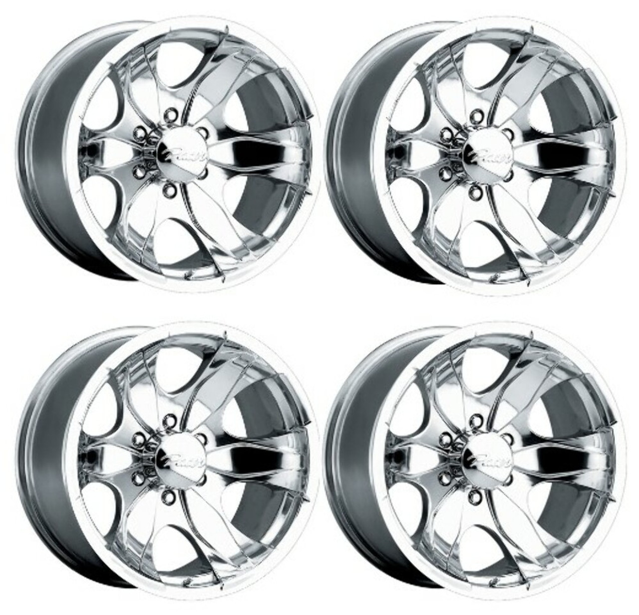 Set 4 17" Pacer 187P Warrior  17x8 Wheels 6x5.50 +25mm