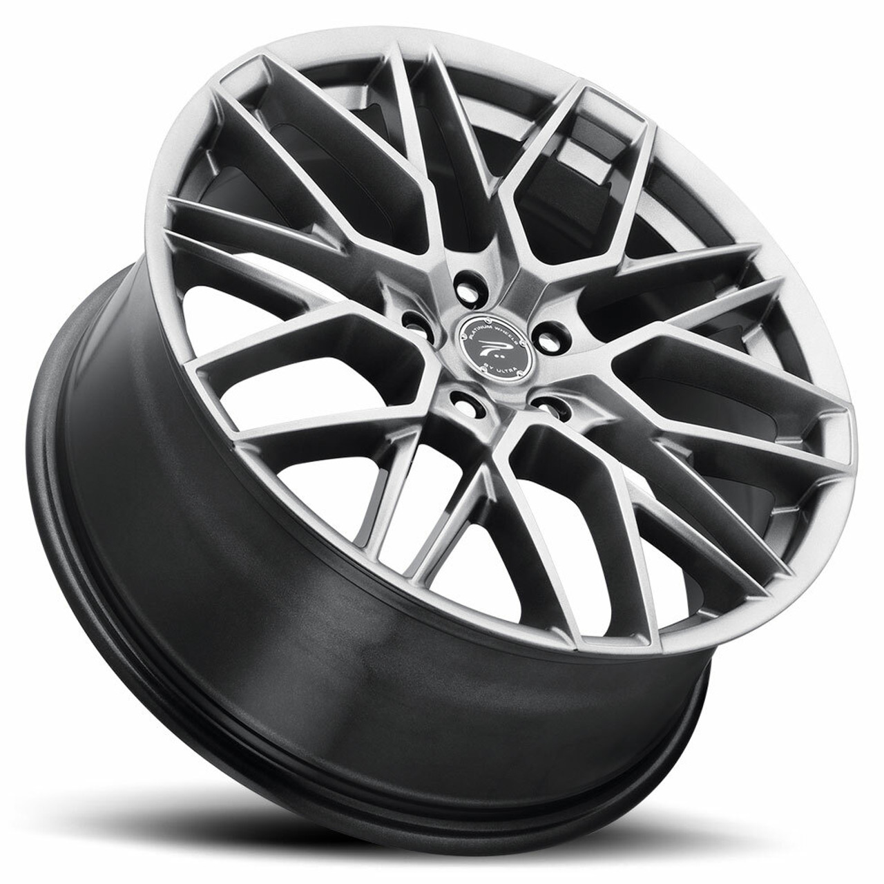 18" Platinum 459G Retribution 18x8 5x4.5 Bright Graphite w/Clear Coat Wheel 40mm