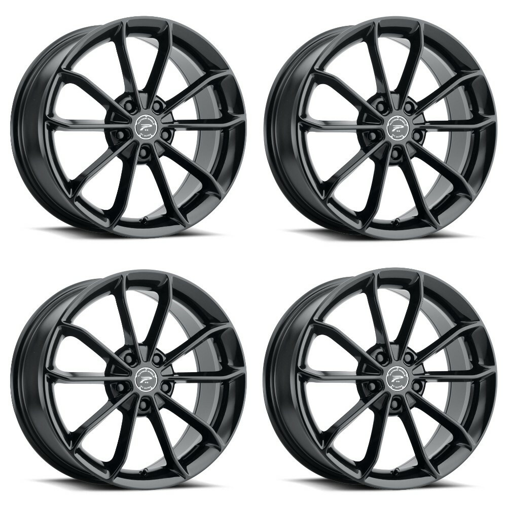 Set 4 17" Platinum 457BK Revelation  17x8 Wheels 5x110 +35mm