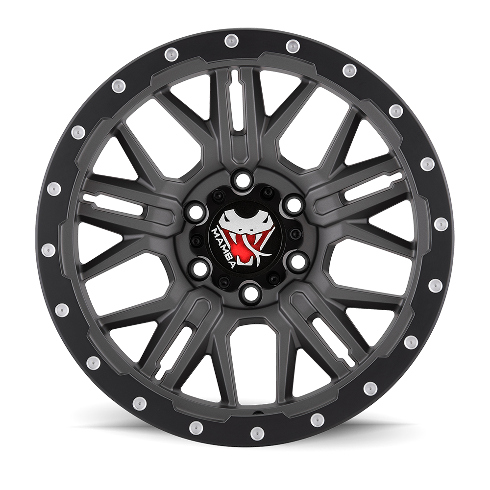 18" Mamba 597MG M25 18x9 6x5.5 Matte Grey Wheel 12mm For Chevy GMC Ram Cadillac