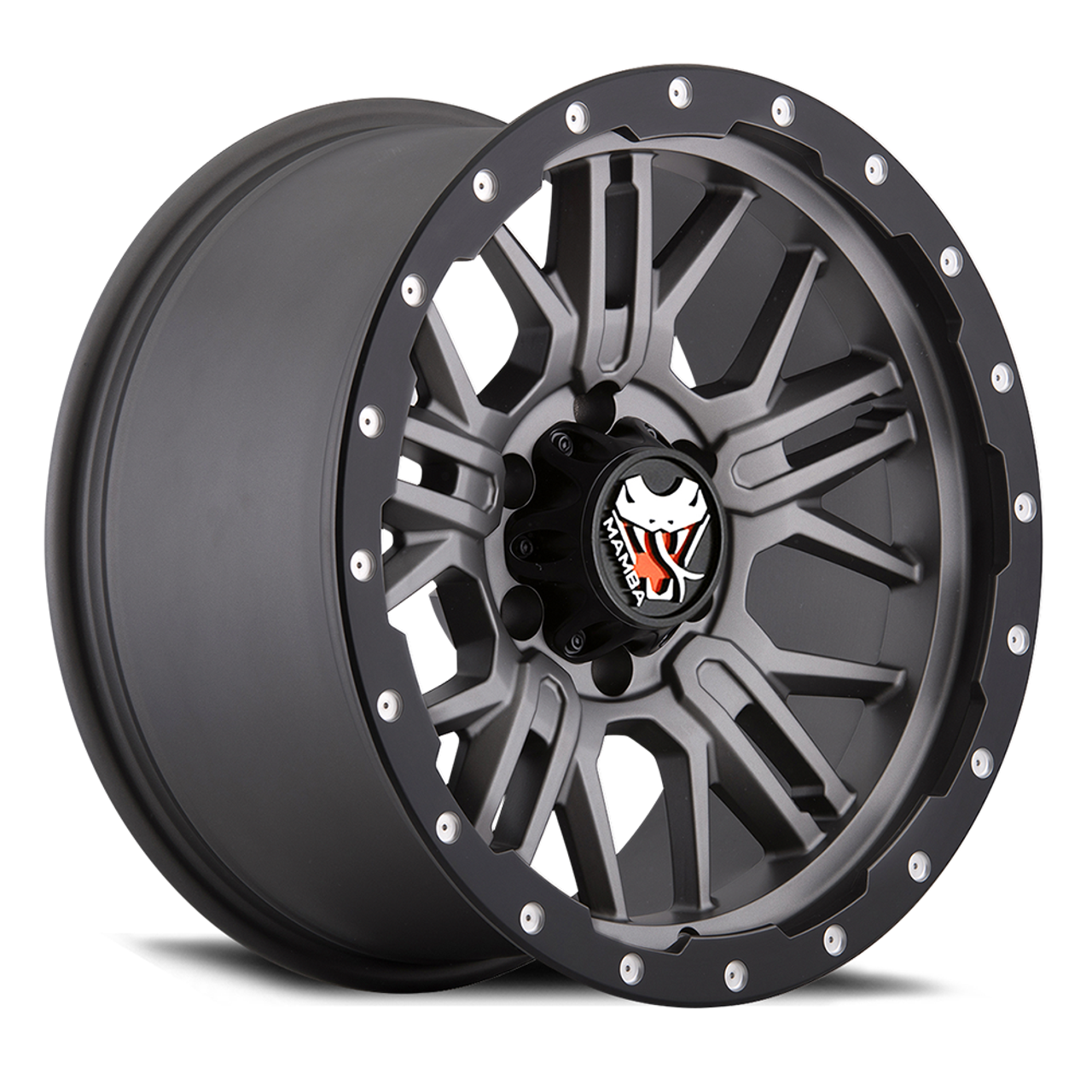 18" Mamba 597MG M25 18x9 6x5.5 Matte Grey Wheel 12mm For Chevy GMC Ram Cadillac