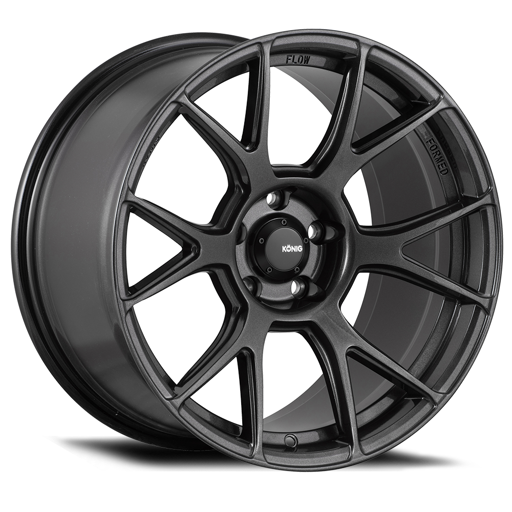 Set 4 19" Konig 56MG Ampliform Graphite 19x8.5 Wheels 5x112 32mm Racing Rims
